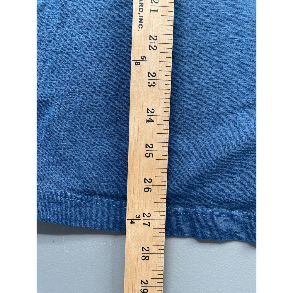 American Giant Henley Shirt Mens XL Broken In Premium Slub Blue USA Long Sleeve - Picture 10 of 10